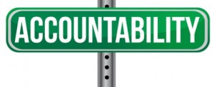 accountability road sign illustration design over a white background